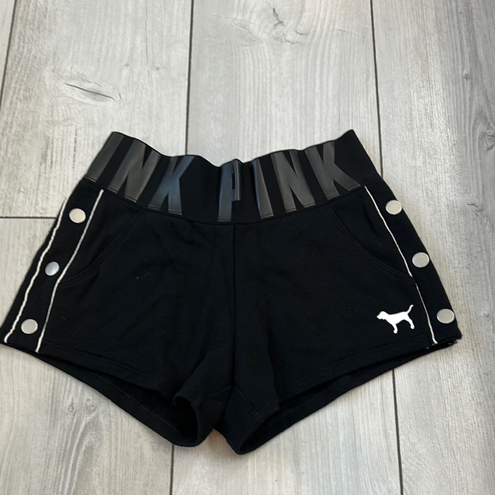PINK Victoria's Secret Black Women's Elastic Waist Athletic Shorts size XS